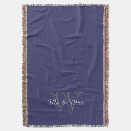 CHIC THROW_"Mr & Mrs." ÜBER MONOGRAM Decke (Vorderseite Vertikal)