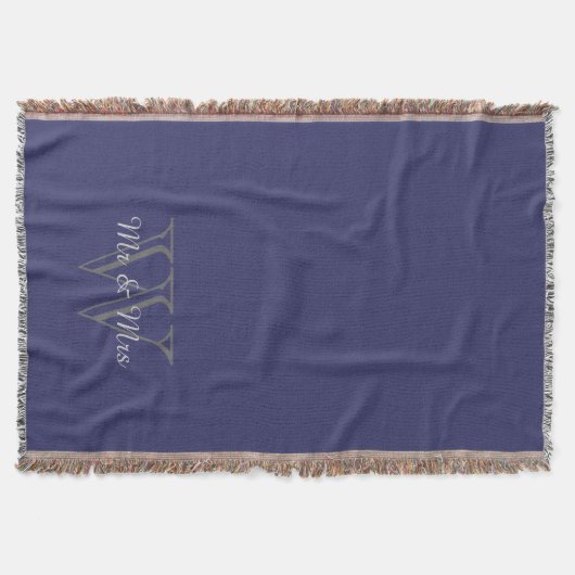 CHIC THROW_"Mr & Mrs." ÜBER MONOGRAM Decke (Vorderseite)