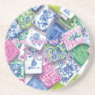 Chic Tiles Bams Cracks Snacks Benutzerdefiniertes Getränkeuntersetzer