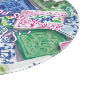 Chic Tiles Bams Cracks Snacks Benutzerdefiniertes Schneidebrett (Ecke)