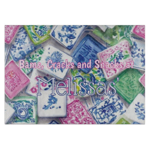 Chic Tiles Bams Cracks Snacks Benutzerdefiniertes Schneidebrett