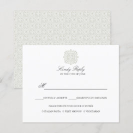 Chic Tiles elegante Menüoption WEDDING REPLY