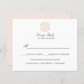 Chic Tiles elegante PINK WEDDING REPLY Menüoption (Vorne/Hinten)