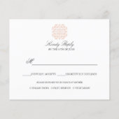 Chic Tiles elegante PINK WEDDING REPLY Menüoption (Vorderseite)