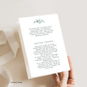 Chic Timeless Earthy, Green, Blush Wedding Program