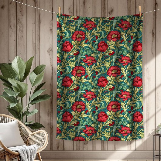 Chic Timeless Floral Tapestry Morris Verziertes De Fleecedecke