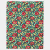 Chic Timeless Floral Tapestry Morris Verziertes De Fleecedecke (Vorderseite)