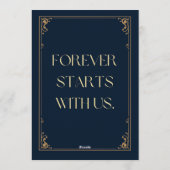 Chic & Timeless Wedding Invitation – Customizable  Einladung (Rückseite)