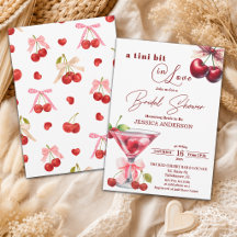 Chic Tini Bit in Love Cherry Martini Brautparty