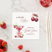 Chic Tini Bit in Love Cherry Martini Brautparty Serviette (Beispiel)