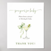 Chic Tini One Neutral Baby Shower Prayers for Baby Poster (Vorne)