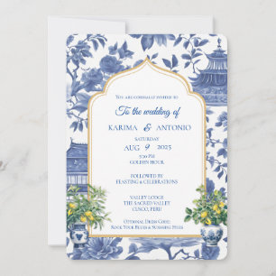 Chic-tique Chinoiserie Limoncello-Inszenierung Einladung