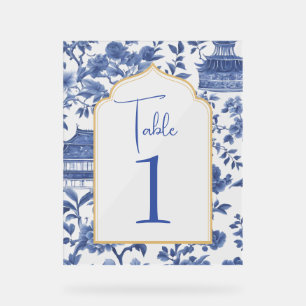 Chic-tique Chinoiserie Tischnummer Acrylschild