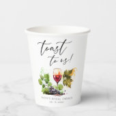 Chic Toast zu uns Wasserfarbe Thema Pappbecher (Vorderseite)