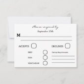 Chic Top Hat & Lady Shoe Bubbly UAWG Wedding RSVP Karte (Rückseite)