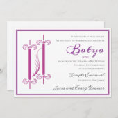 Chic Torah - Bat Mitzvah Einladung (Vorne/Hinten)