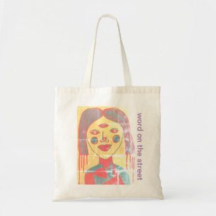 Chic Tote Tasche - Wort auf der Straße Design