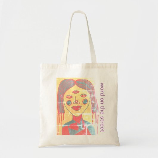 Chic Tote Tasche - Wort auf der Straße Design (Vorne)