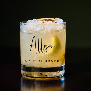 Chic Trauzeugin Bridal Wedding Whiskyglas