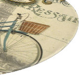 Chic Traveller Vintage Fahrräder paris eifftower Schneidebrett (Ecke)