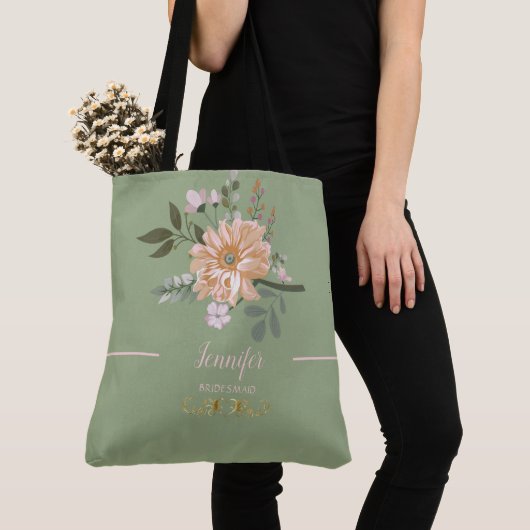 Chic Tree Blossom Mit Monogramm Tote Bag Tasche (Von Nahem)
