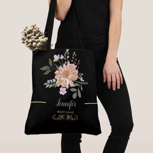 Chic Tree Blossom Mit Monogramm Tote Bag Tasche (Von Nahem)
