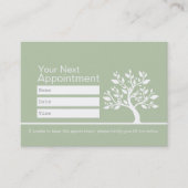Chic Tree YOGA Instructor Life Coach Ernennung Terminkarte (Vorderseite)