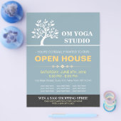 Chic Tree Yoga Instructor Therapy Salon Open House Flyer (Einzeln)