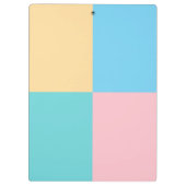 Chic Trend Colors Pink Yellow Blue Green Template Klemmbrett (Rückseite)