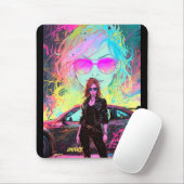 Chic trendy Abstrakt Anime Female Race Driver Mousepad (Mit Mouse)