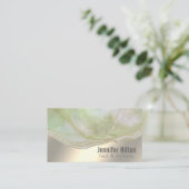 Chic trendy agode geode berufliche Goldfolie Visitenkarte (Stehend Vorderseite)
