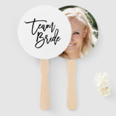 Chic Trendy Black Brush Script Team Bridge Fächer (Vorne und Hinten)