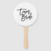 Chic Trendy Black Brush Script Team Bridge Fächer (Vorderseite)