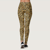 Chic Trendy Black Gold Leopard Print Leggings (Rückseite)