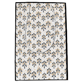Chic Trendy Black Gold Weihnachtsbaumen Urlaub Mittlere Geschenktüte
