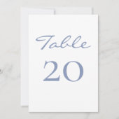Chic & Trendy | Blue Floral Tischnummer Card (Vorderseite)