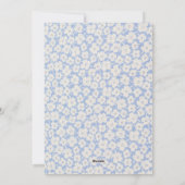Chic & Trendy | Blue Floral Tischnummer Card (Rückseite)