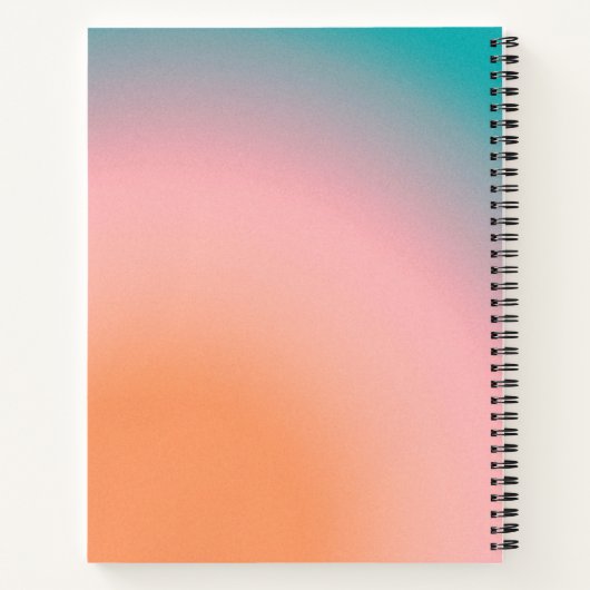 Chic Trendy Boho Gradient Pink Custom Rezept Notizblock (Rückseite)