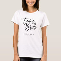 Chic Trendy Brush Black Script Team Bridge