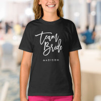 Chic Trendy Brush White Script Team Bridge