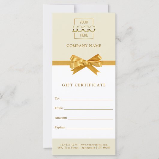 Chic Trendy Business Personalized Gift Certificate (Vorderseite)