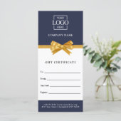 Chic Trendy Business Personalized Gift Certificate (Stehend Vorderseite)