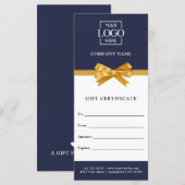 Chic Trendy Business Personalized Gift Certificate (Vorne/Hinten)