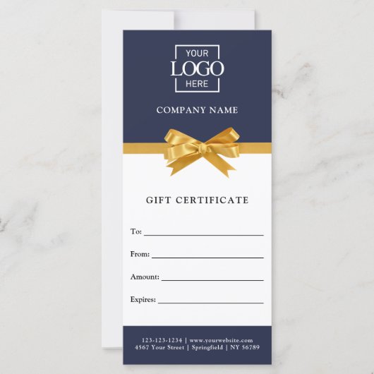 Chic Trendy Business Personalized Gift Certificate (Vorderseite)