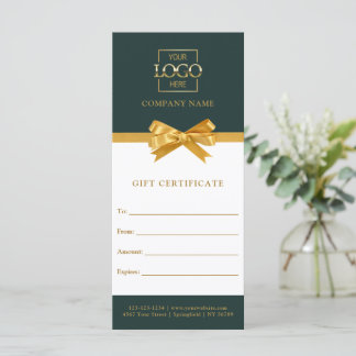 Chic Trendy Business Personalized Gift Certificate