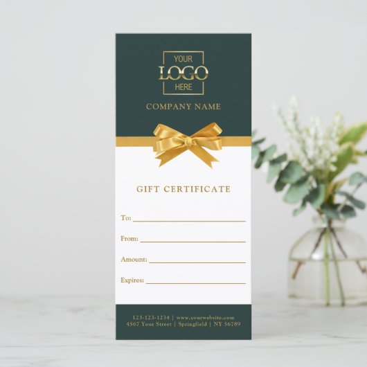 Chic Trendy Business Personalized Gift Certificate (Stehend Vorderseite)