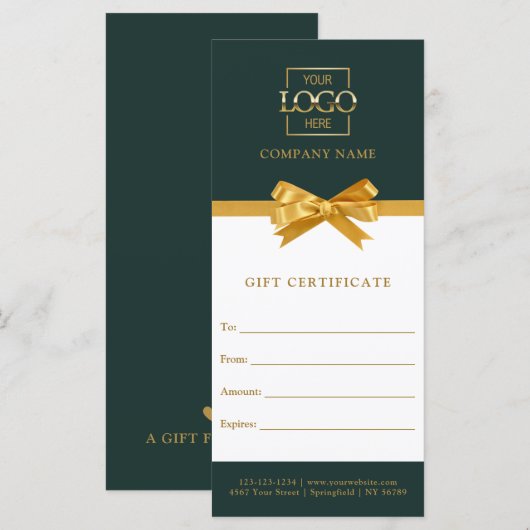Chic Trendy Business Personalized Gift Certificate (Vorne/Hinten)