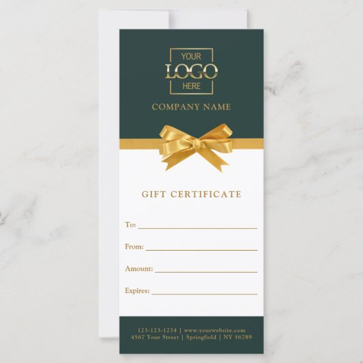 Chic Trendy Business Personalized Gift Certificate (Vorderseite)