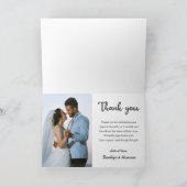 Chic Trendy Classic Braut und Foto Dankeskarte (Innenseite)