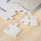 Chic Trendy Classic Braut und Groom Wedding Foto Puzzle (Seite)